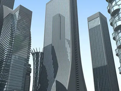 Full City Plan with Buildings 3D model