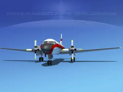 Convair CV-580 Zantop 3D model