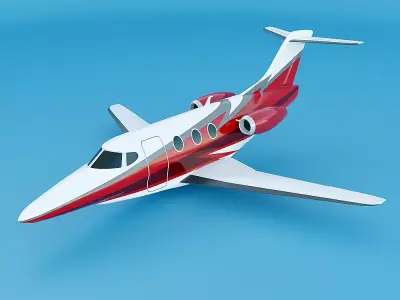 Beechcraft Premier IA private jet Low-poly 3D model