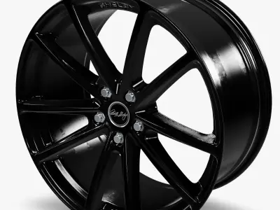 Carroll Shelby Wheel Company CS10 Wheel Gloss Black Mustang Low-poly 3D model