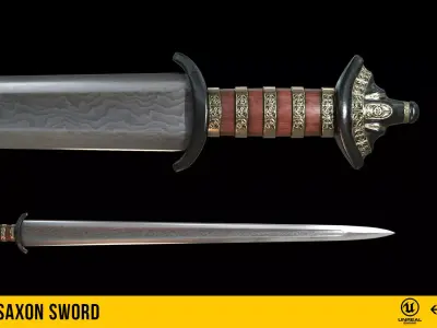 Gilling Sword Low-poly 3D model