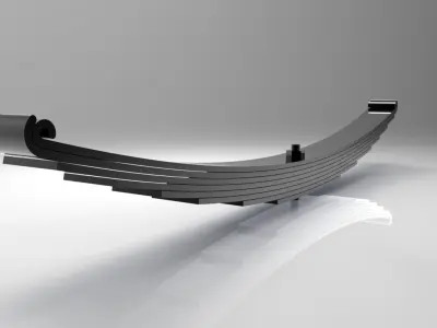 Rear Leaf Suspension Free 3D model