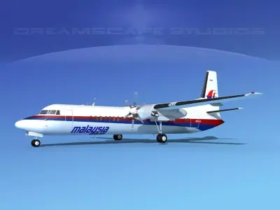 Fokker F-60 Malaysia 3D model