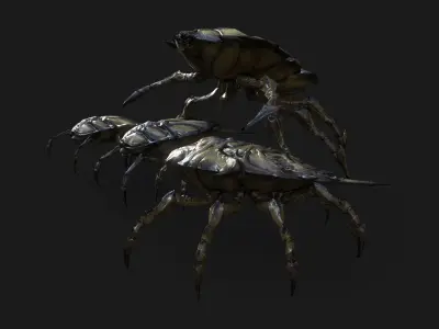 Insect Crawlers Collection Low-poly 3D model