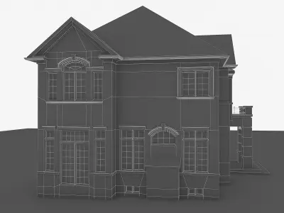 Cottage House 02  Low-poly 3D model