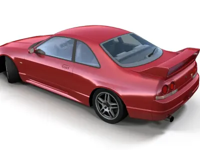 Nissan Skyline GTR 33 Low-poly 3D model