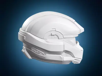 Master Chief Inspired Sci Fi Soldier Helmet 3D print model