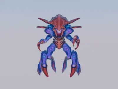 Alien Monster 2 Low-poly 3D model