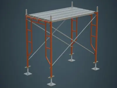 Scaffold 2A Low-poly 3D model