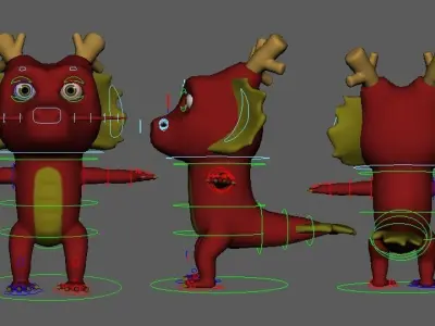 Pet Dragon  Low-poly 3D model