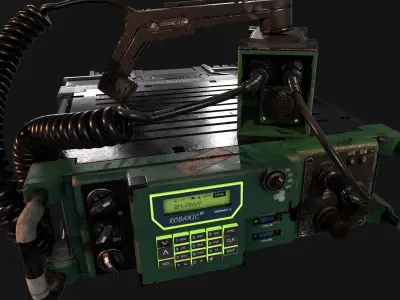 Military Radio Free low-poly 3D model