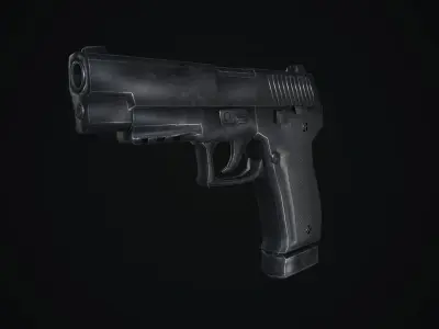 Sig Sauer P226 Low-poly 3D Model pistol Low-poly 3D model