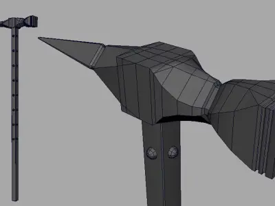 Medieval Warhammer 01 Low-poly 3D model