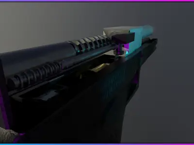 Glock 19 - modular game ready weapon 3D model