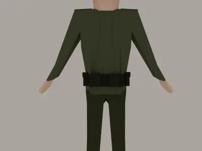 LowPoly WW1 Soldier NOT RIGGED Free low-poly 3D model