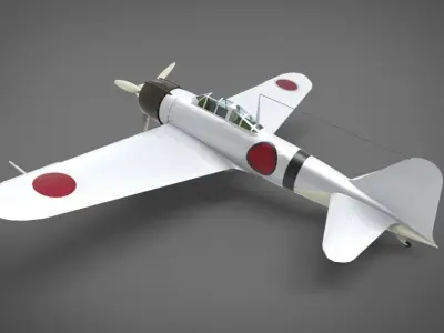 Mitsubishi A6M Zero 3D model