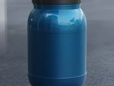 bottle jar Low-poly 3D model