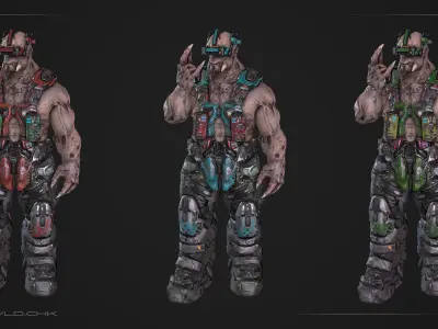 Bob - Heavy Monster Low-poly 3D model