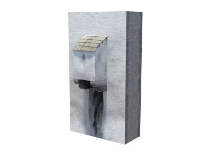 Medieval castle garderobe toilet Low-poly 3D model