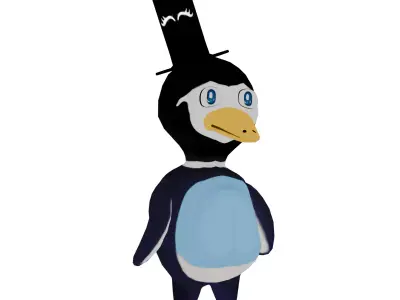 char Pengu the Penguin Low-poly 3D model