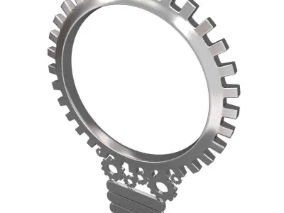  Bulb mechanical gear 3d model 3D model