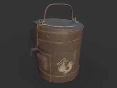 Vintage Rust Box Low-poly 3D model