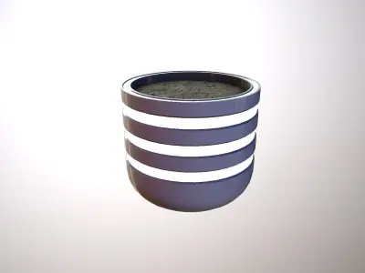 Futuristic Plant Pot Low-poly 3D model