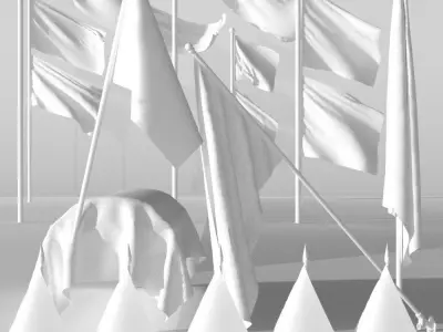 Flags Galore 3D model