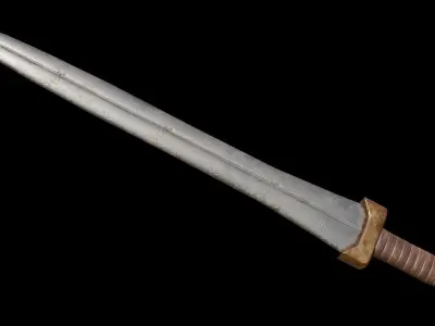 Greek Sword Xiphos 01 Low-poly 3D model