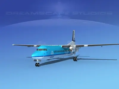 Fokker F-60 KLM Cityhopper 1 3D model