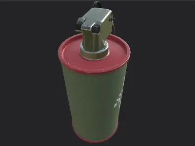 Smoke bomb Free low-poly 3D model