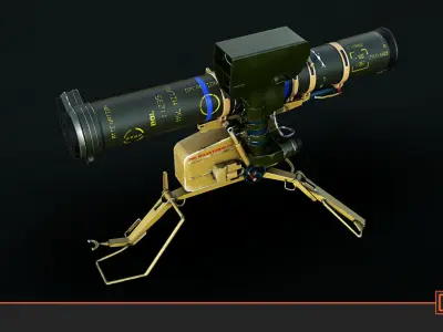 ATGM-MILAN Low-poly 3D model