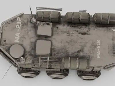 military or Mars Rover with pbr textures Low-poly 3D model