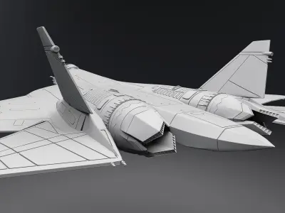 SU 57 Scale model 3D print model