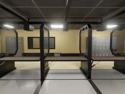 Shooting Range Low-poly 3D model