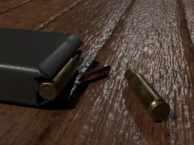 308 bullet Low-poly 3D model