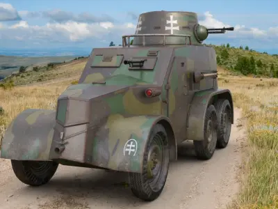 OA vz 30 Armoured Car Slowak Mental Ray 3D model