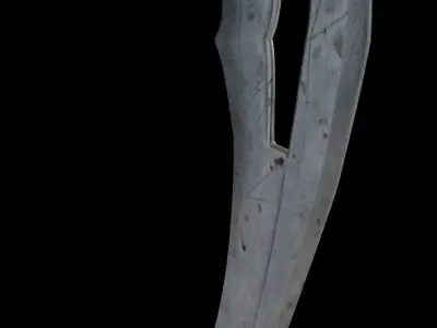 Eastern One-handed Fantasy Sword PBR Free low-poly 3D model