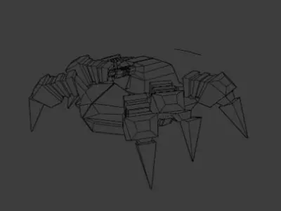 Spider bot Free low-poly 3D model