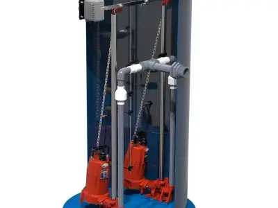The Liberty pump duplex packages EPS98140 lifting station 3D model