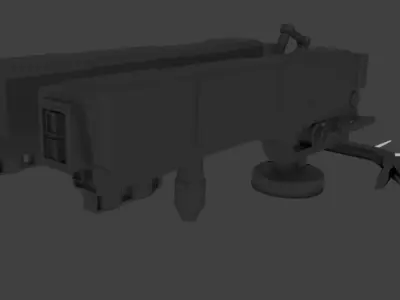 Turret Blast Angel Low-poly 3D model