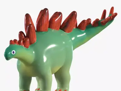 Dinosaur Toy Low-poly 3D model