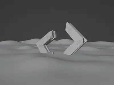 Temple of Portal Low-poly 3D model