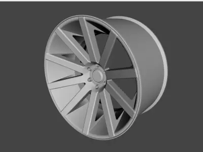 WHEEL BASED on DUB CHR CHROME 3D model
