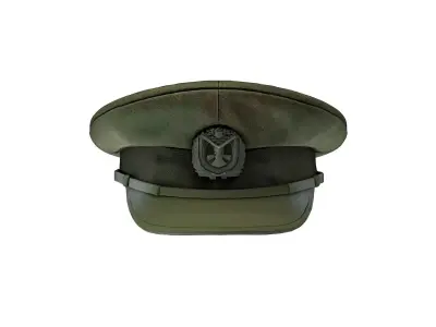 Military cap Low-poly 3D model