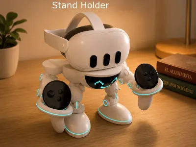 VR Meta Quest 3 Stand and Controller Holder 3D print model