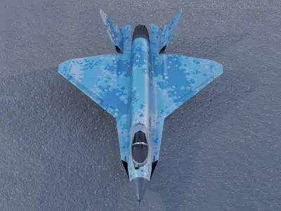 Sukhoi SU-75 Checkmate Low-poly 3D model