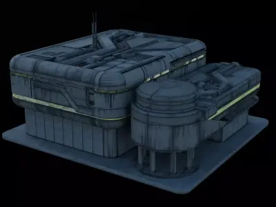 Cyberpunk Building 1 Low-poly 3D model