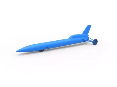 Blue Flame jet car 3D print model