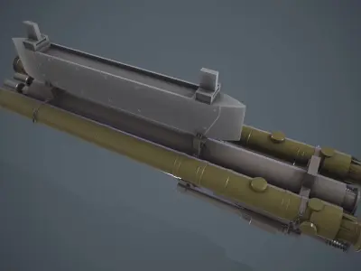 9K38 Igla Rocket Launcher Low-poly 3D model